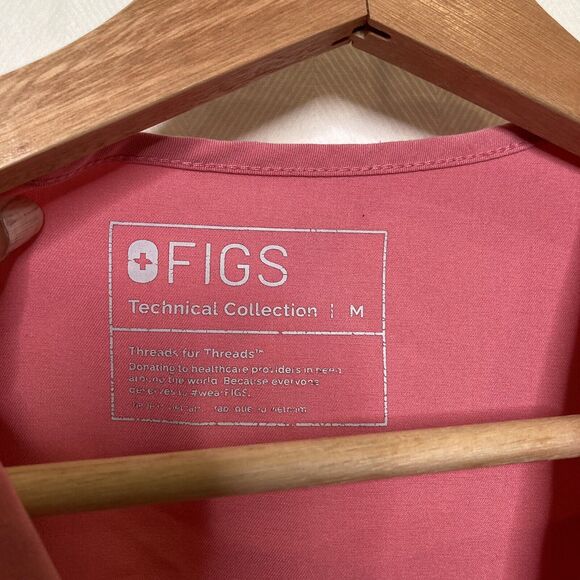 Figs Womens M Casma Three Pocket Scrub Top Peachy Pink Limited FW1100 Medical - Picture 13 of 13